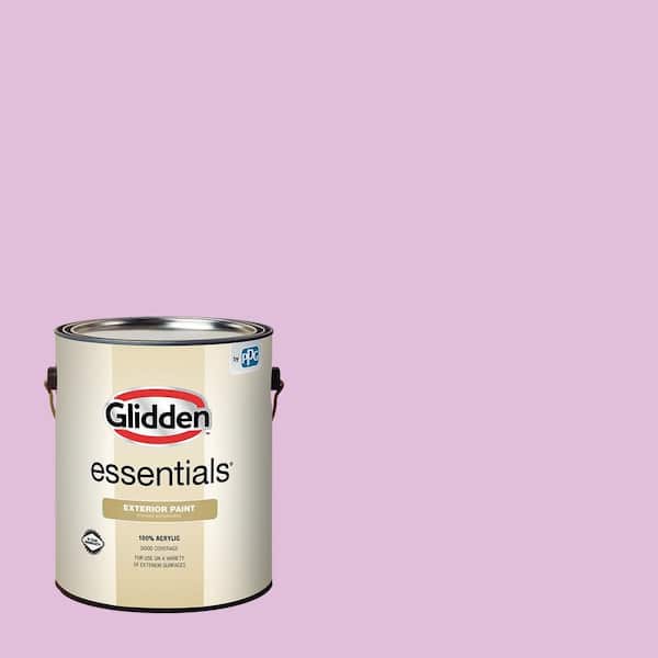 Glidden Essentials 1 gal. PPG1251-4 Pink Peony Satin Exterior Paint