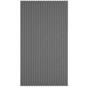39 in. x 78 in. Vinyl Grey Accordion Door Curtains Dry And Wet Separation For Bath (No Rod)