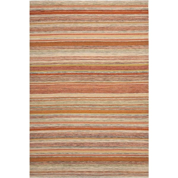 SAFAVIEH Striped Kilim Beige 5 ft. x 8 ft. Striped Area Rug