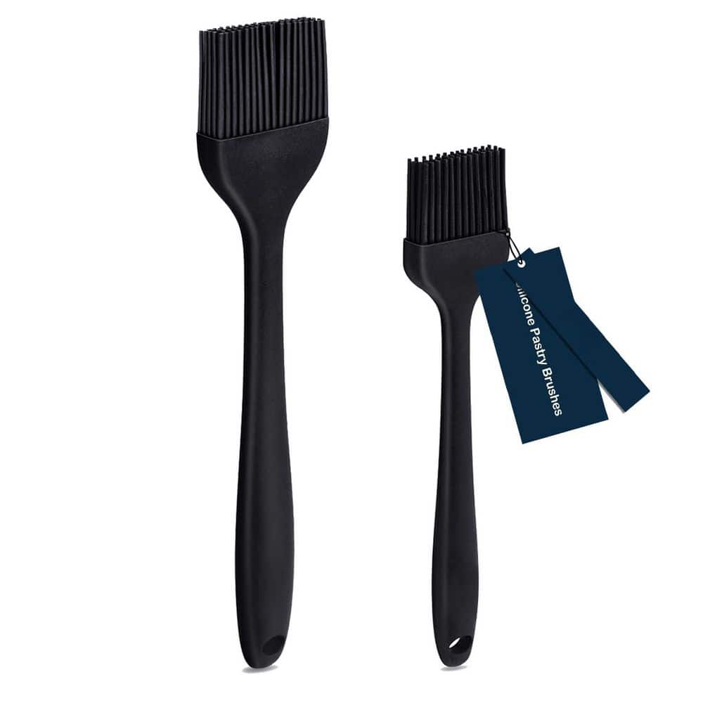 600° F Heat Resistant Silicone Basting Brushes, Black Pastry and BBQ Brush Set for Grilling Baking Cooking price history on PriceWatchPro