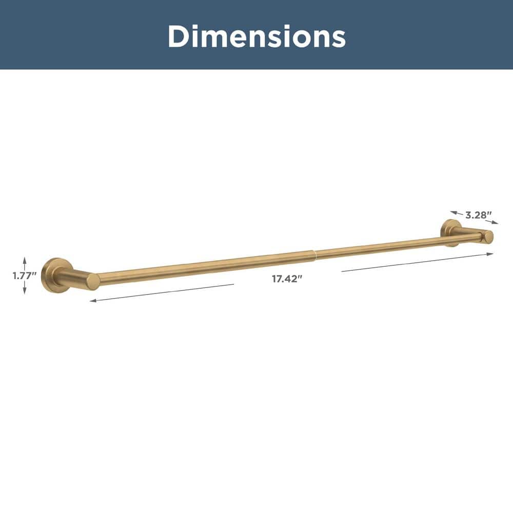 Satin Gold Adjustable Wall Mounted Double Towel Bar