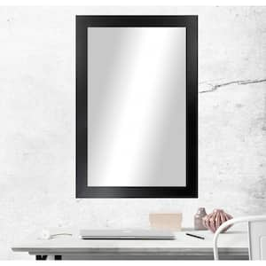 Large Rectangle Satin Black Modern Mirror (60 in. H x 40 in. W)