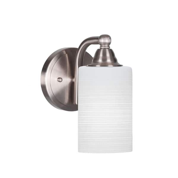 Unbranded Madison 4 in. 1-Light Brushed Nickel Wall Sconce with Standard Shade