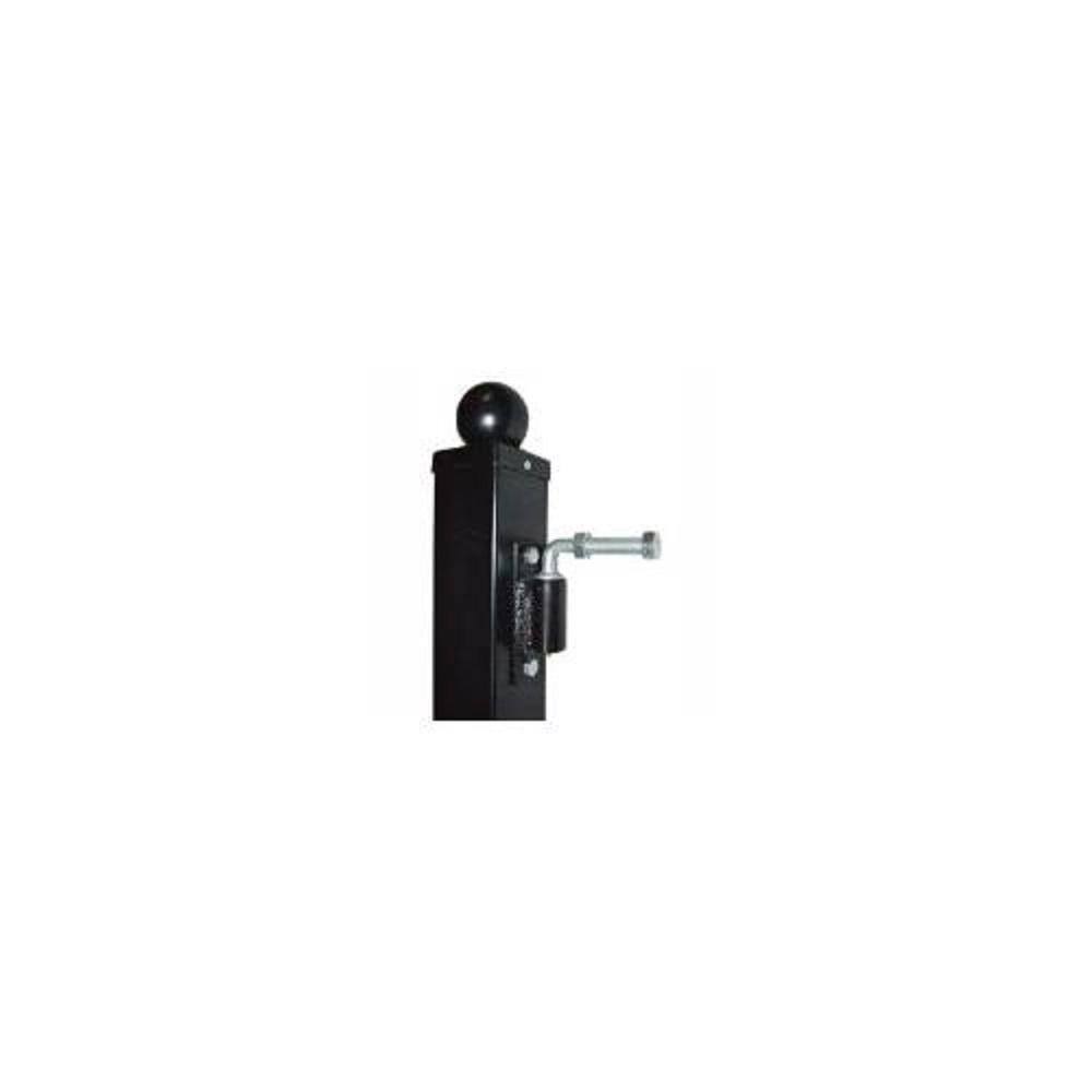 ALEKO Black Steel 10 ft Gate Post with Ball Finial