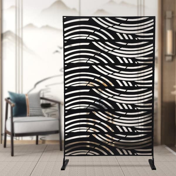 Outdoor Privacy Screens and Panels for Patio Metal Privacy Fence Screen with Freestanding Decorative Room Divider