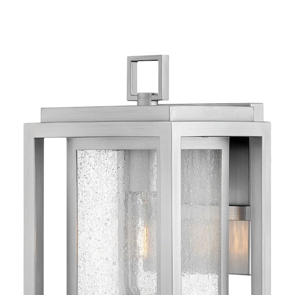 HINKLEY - Hinkley Republic Small Outdoor Wall Mount Lantern, Satin Nickel
