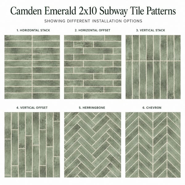 Reviews for MSI Camden Emerald Glossy Green Ceramic Subway Tile 2
