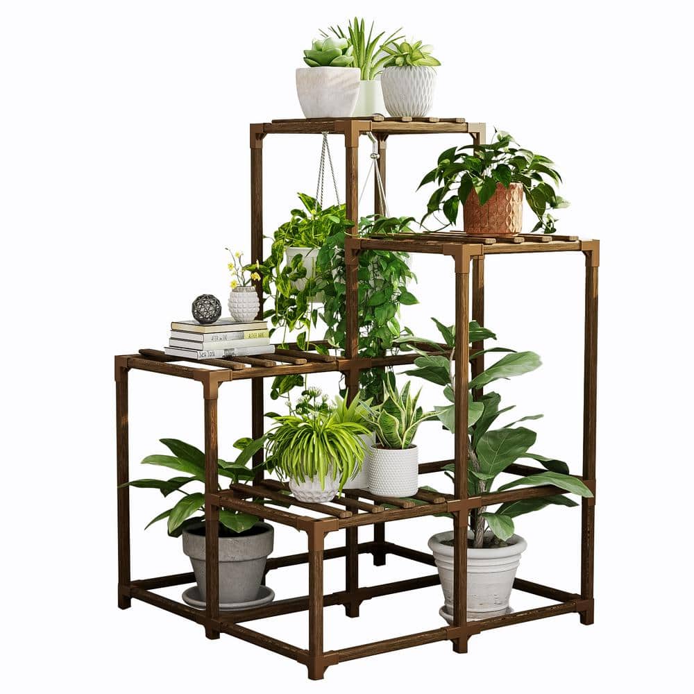 Plant Stand Indoor Plant Stands Wood Outdoor Tiered Plant Shelf for Multipl