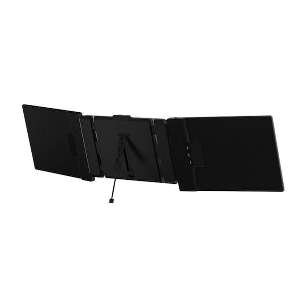 Yichuhaoxi Laptop Screen Extender Triple Monitor 14 in. Portable Monitor FHD 1080P Tri-screen Extended for Laptop in Black