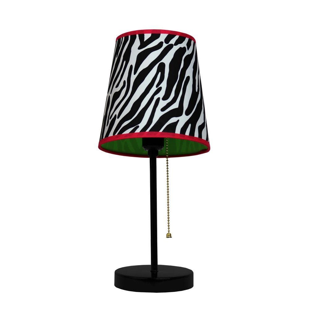 Pink Zebra Fun Prints Table Lamp, Zebra Table Lamp
