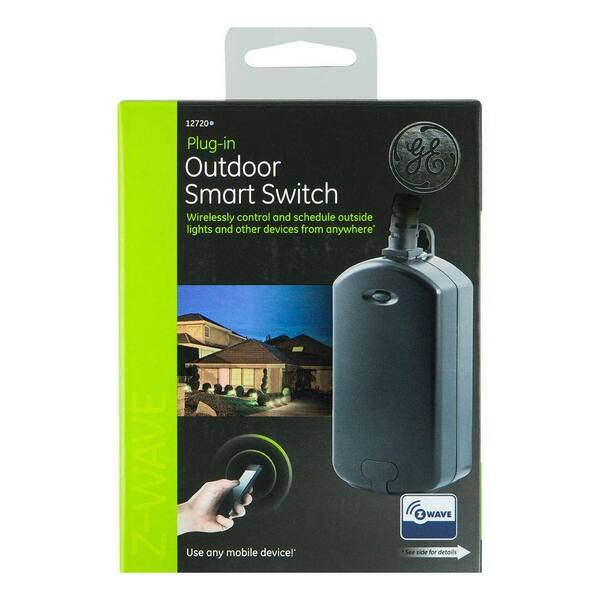 GE - Z-Wave 600-Watt Outdoor Plug-In On/Off Module Switch