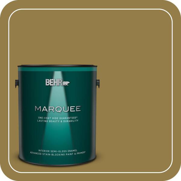 BEHR MARQUEE 1 gal. #360F-6 Raked Leaves Semi-Gloss Enamel Interior Paint & Primer