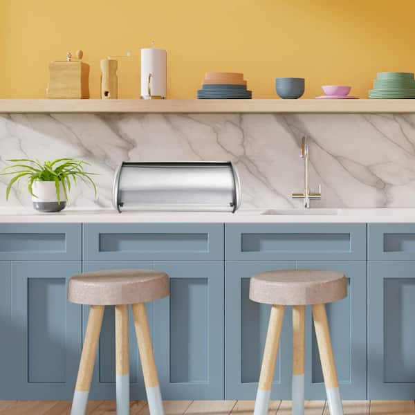 17.5 in. Stainless Steel Roll Top Bread Box with Stainless Steel Lid for Kitchen Countertop, Silver