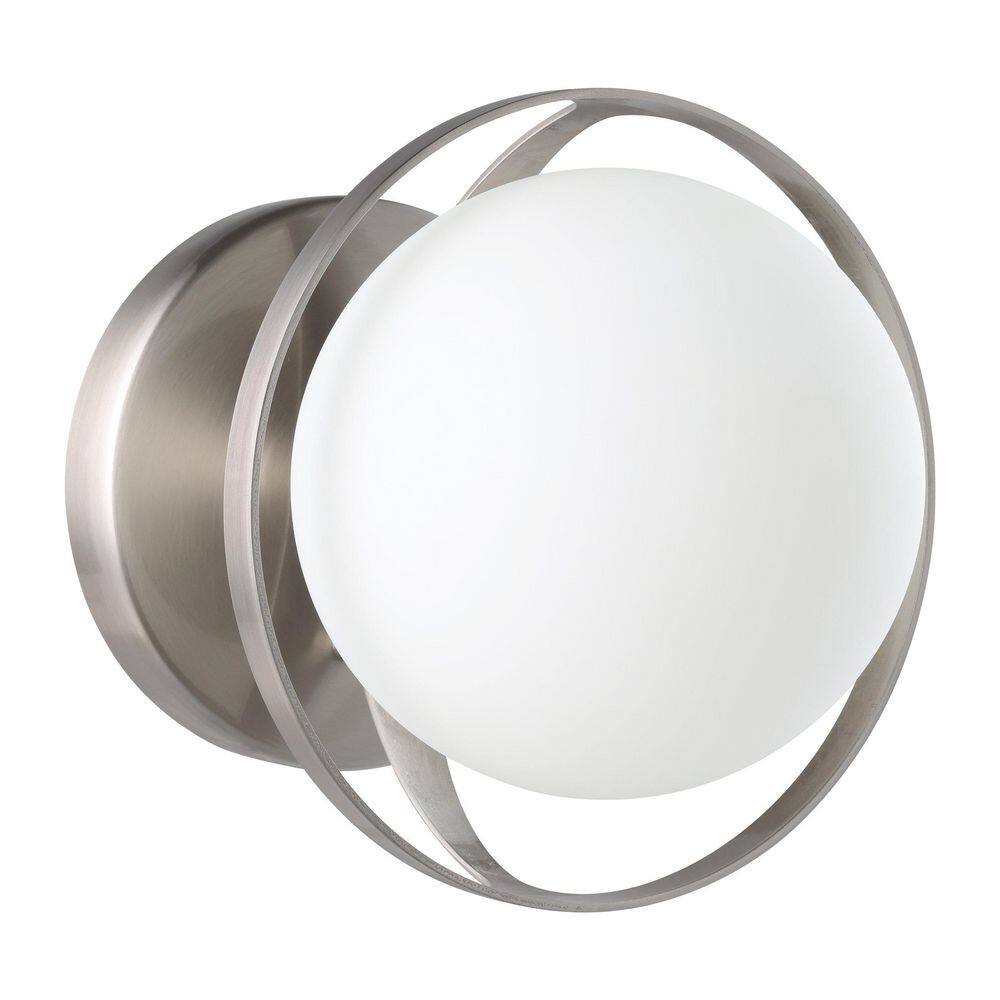 Parker 6-in. 1-light Brushed Nickel Vanity Light with Etched Opal Glass Shade price history on PriceWatchPro