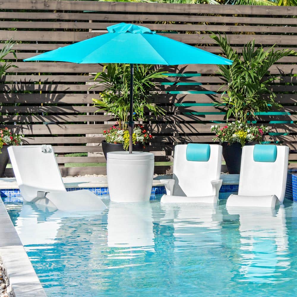 White Plastic Modern Adirondack Chaise Lounge Chair