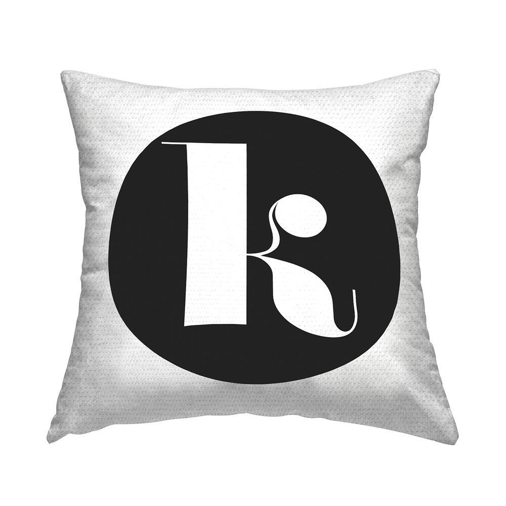 Black Initial K Square Outdoor Throw Pillow price history on PriceWatchPro