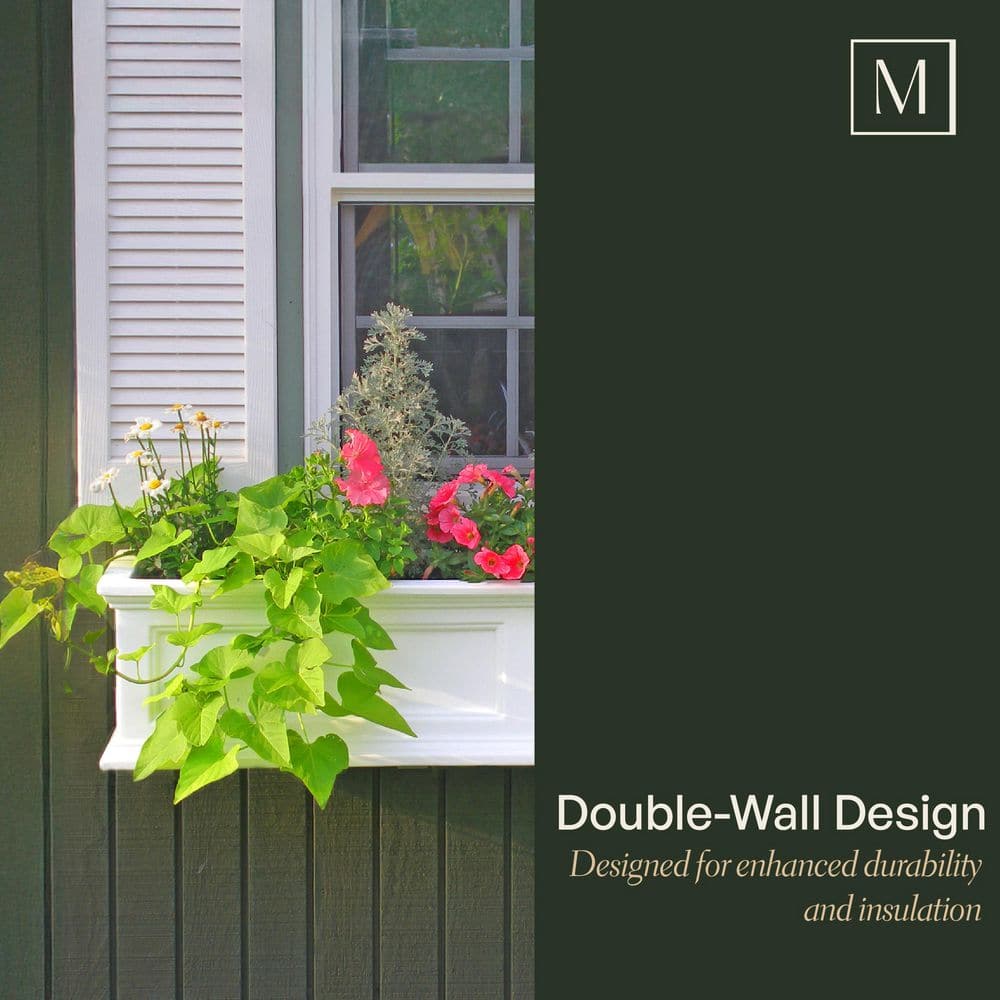 Fairfield Espresso Resin 36" Self-Watering Window Box Planter
