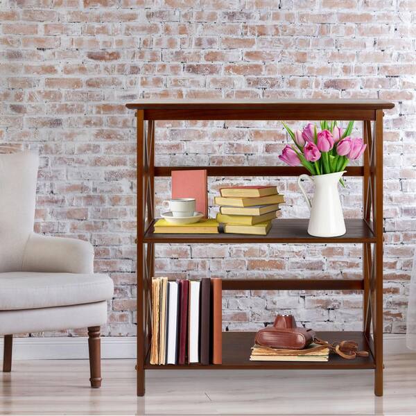 Casual Home Montego Walnut Open Bookcase 324-34