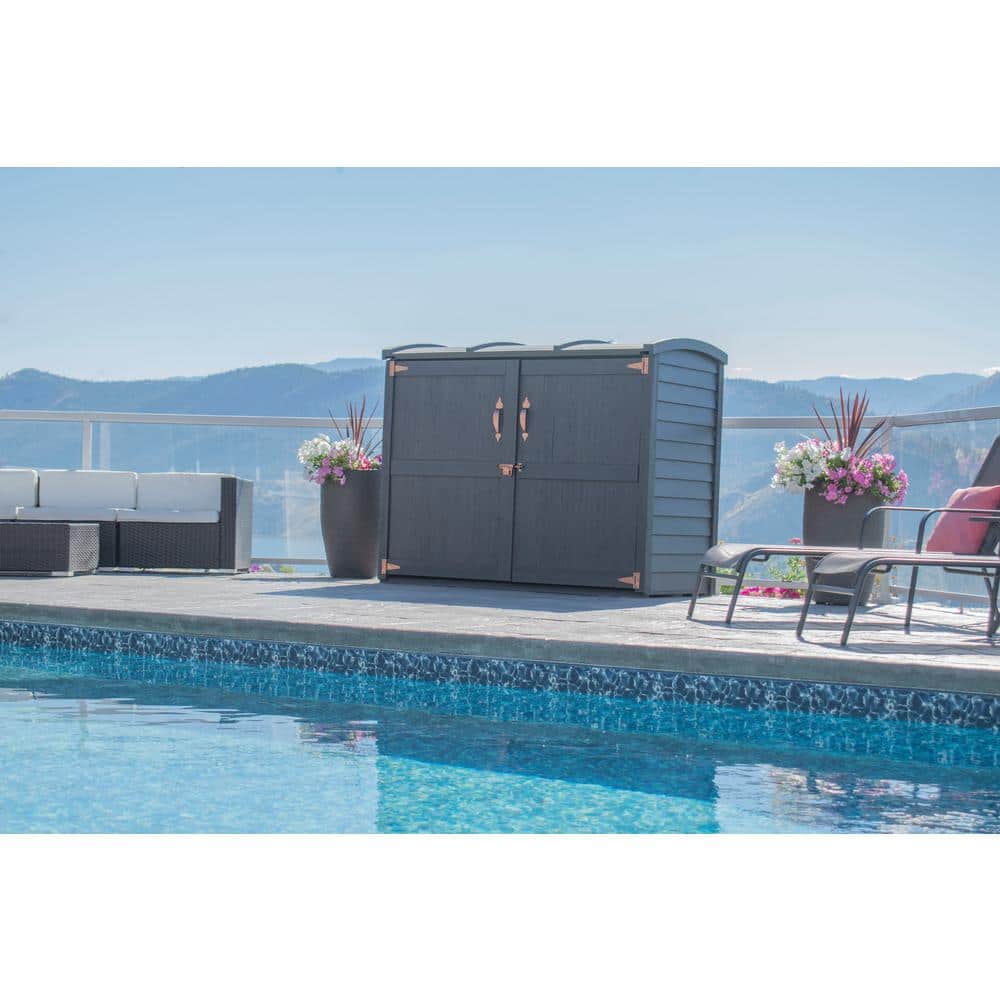 6 ft. Cedar Wood Outdoor Waste Management Storage Shed