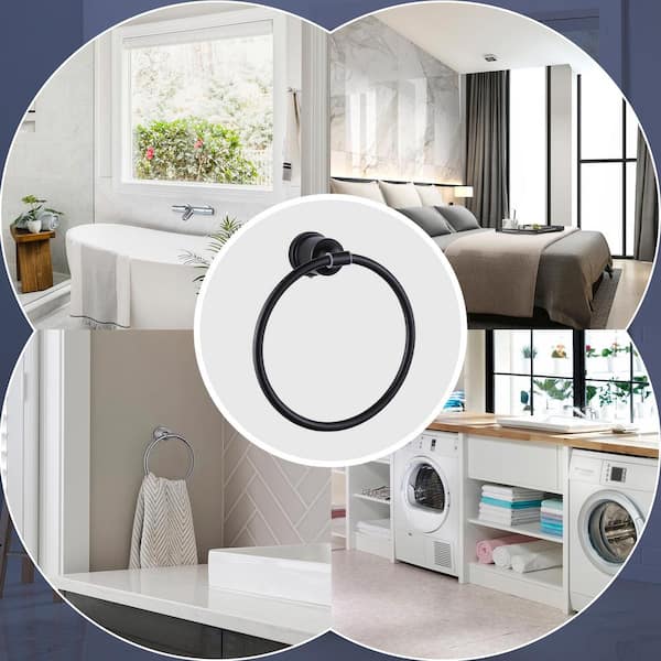2PCS Wall Mounted Towel Ring in Oil Rubbed Bronze