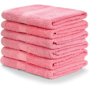 Bath Towels, Pink, 24 x 46 in. Towels for Pool, Spa, and Gym Lightweight and Highly Absorbent Quick Drying Towels