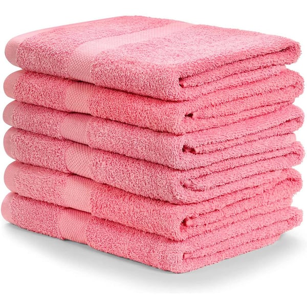 Cotton Multicolor bath face towel Solid Pink Soft Towels Quick dry Absorbency 