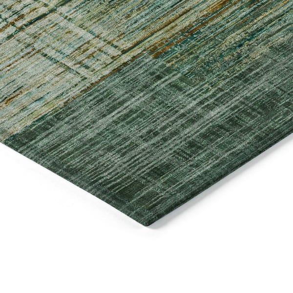 Chantille Machine Washable Indoor/Outdoor Abstract ACN2149 Teal 9 ft. x 12 ft. Area Rug