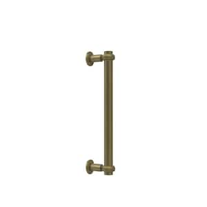 Contemporary 12 in. Back to Back Shower Door Pull with Twisted Accent in Antique Brass