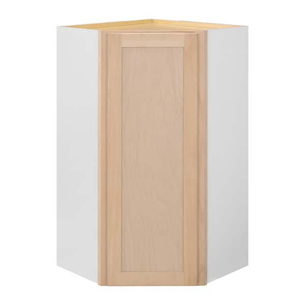 24 in W x 24 in. D x 42 in. H Ready to Assemble Corner Diagonal Kitchen Cabinet in Unfinished with CLICKREADY Technology