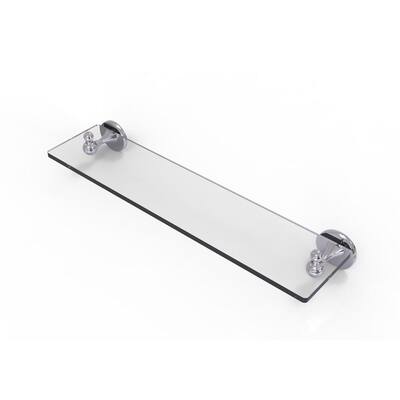 Sag Harbor Collection 22 in. Glass Vanity Shelf with Beveled Edges in Polished Chrome