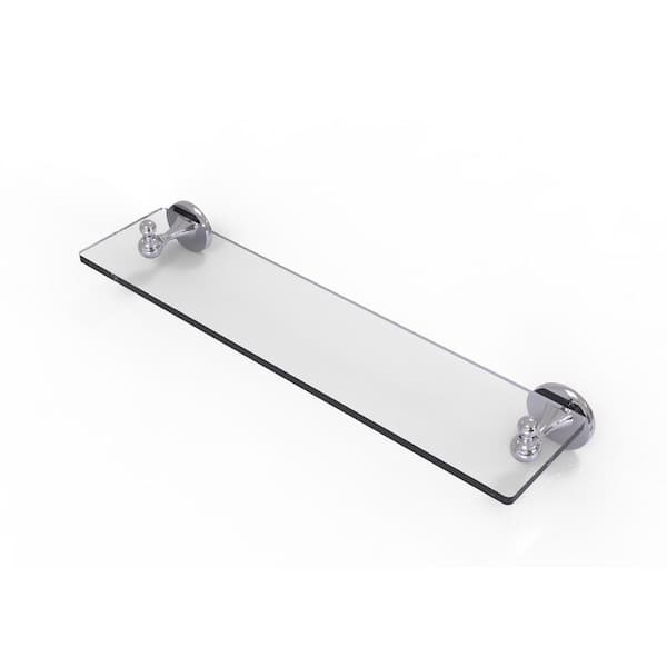 Allied Brass Sag Harbor Collection 22 in. Glass Vanity Shelf with Beveled Edges in Polished Chrome