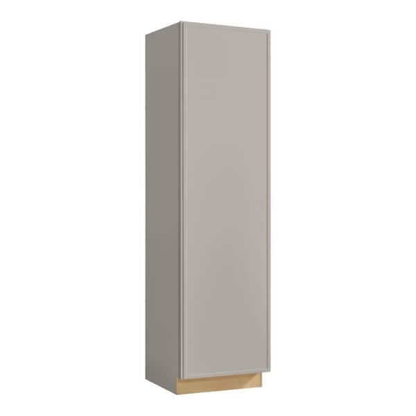 Leyton 24 in. W x 24 in. D x 90 in. H Ready to Assemble Plywood Slim Shaker Utility Pantry Cabinet in Dove Gray