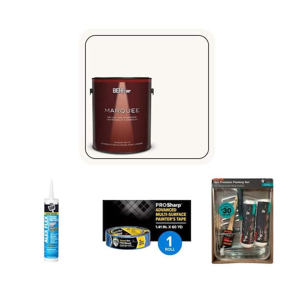 ScotchBlue Painter's Tape, Alex Flex Sealant, Ultra Pure White Paint, and 6-Piece Paint Kit Combo
