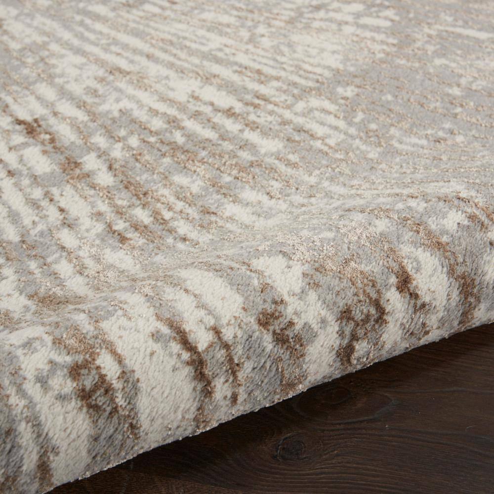Gray and Gold Abstract 8' x 10' Synthetic Area Rug