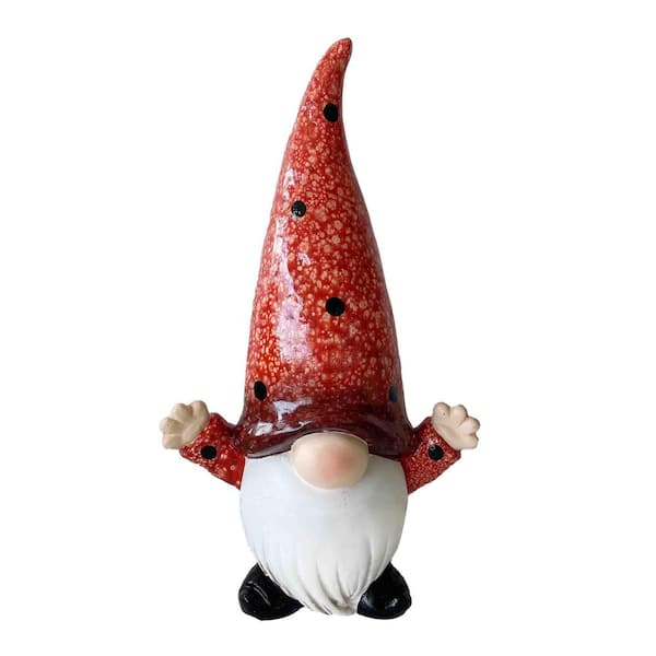 Unbranded Polyresin Gnome Red Hat Statue 12 in.