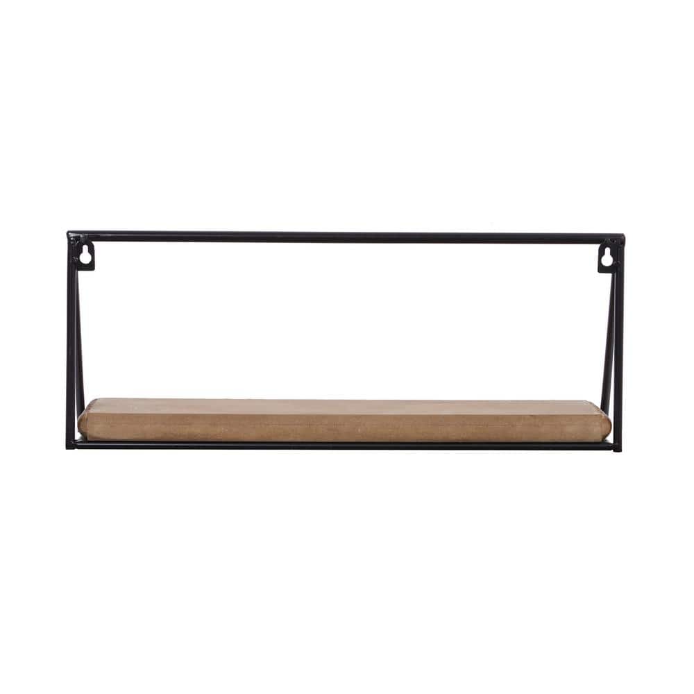 Sleek Black Floating Wall Shelf Trio for Modern Living Spaces