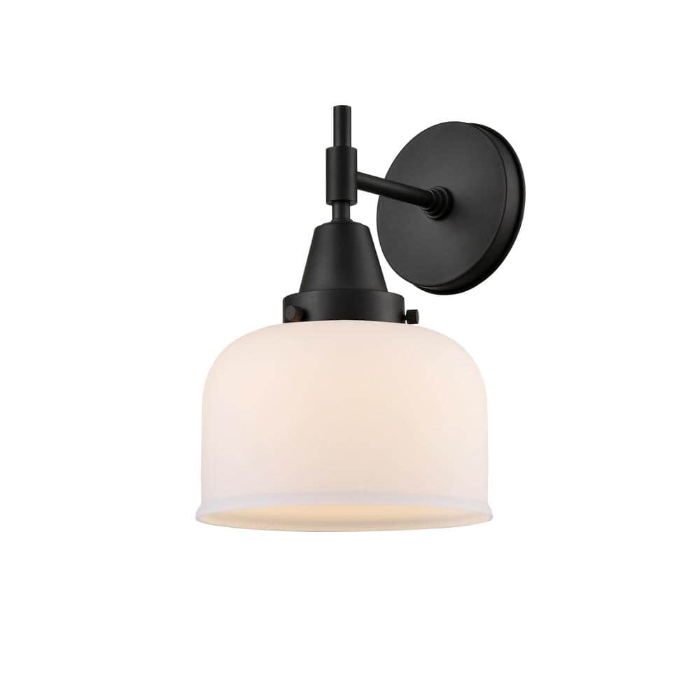 Caden 1-Light Matte Black, Matte White Wall Sconce with White Glass Shade price history on PriceWatchPro