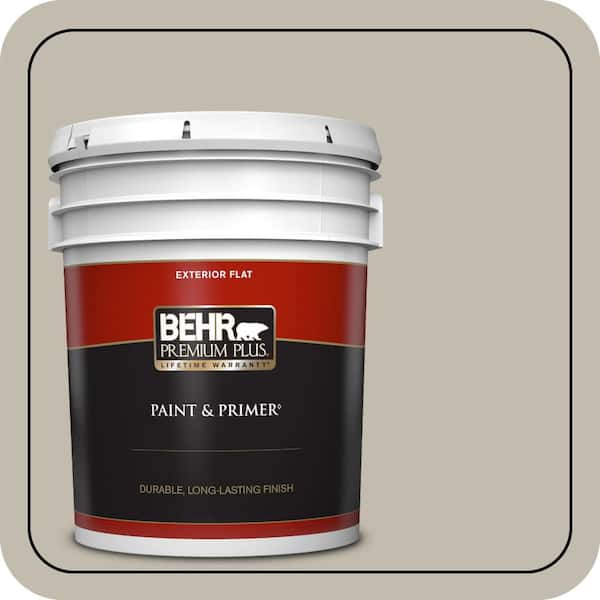 BEHR PREMIUM PLUS 5 gal. #ECC-46-1 Sierra Madre Flat Exterior Paint & Primer