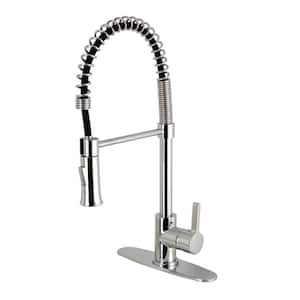 Continental Single-Handle Pull-Down Sprayer Kitchen Faucet in Polished Chrome