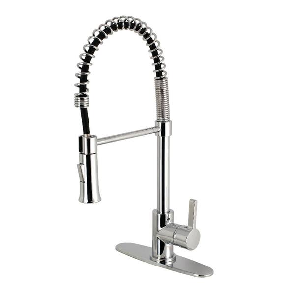 Kingston Brass Continental Single-Handle Pull-Down Sprayer Kitchen ...