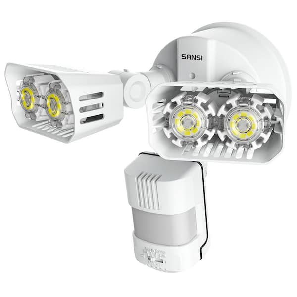 SANSI 18-Watt 1800 Lumens 180° White Motion Sensor Outdoor Integrated LED 5000K Waterproof Dusk to Dawn Flood Light