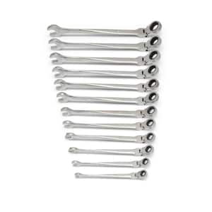 Metric 72-Tooth XL X-Beam Flex Head Combination Ratcheting Wrench Tool Set (12-Piece)