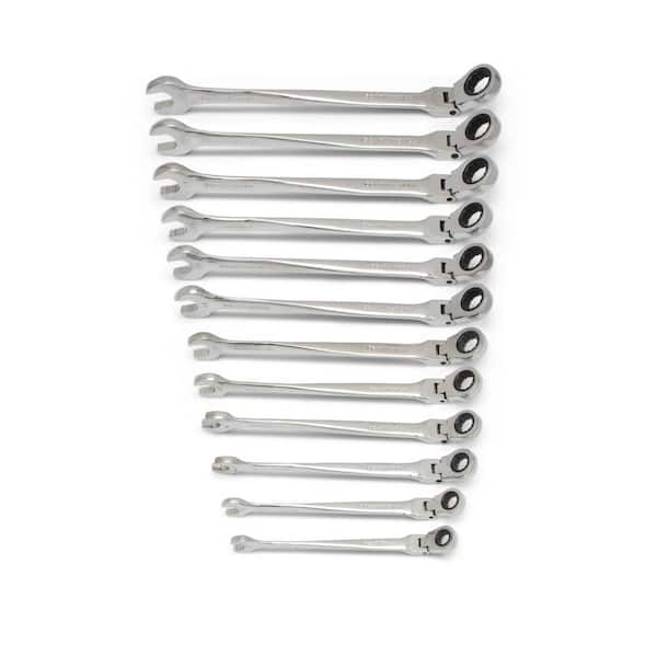 GEARWRENCH Metric 72-Tooth XL X-Beam Flex Head Combination Ratcheting Wrench Tool Set (12-Piece)
