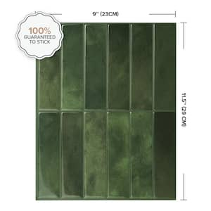 Morocco Sefrou Green 11.43 in. x 9 in. Vinyl Peel and Stick Tile (2.84 sq. ft./ 4-Pack)