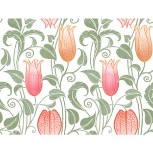 A-Street Prints The Home Tulip Wallpaper Dard 2970-26146 - Green Ogee Depot