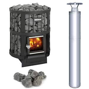 Harvia Legend 150 UL Certified Wood Burning Sauna Heater and Chimney Kit