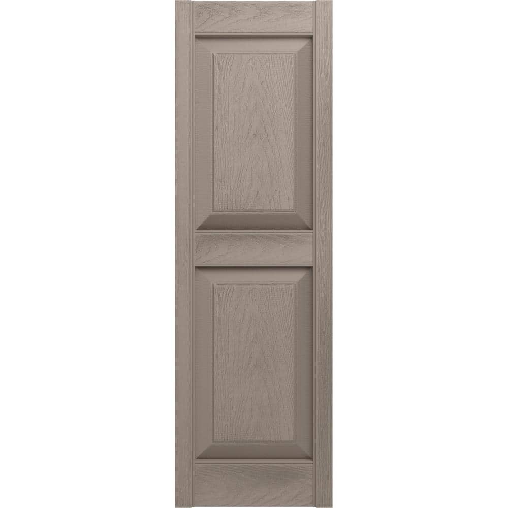 12 in. x 67 in. Raised Panel Vinyl Exterior Shutters Pair in Clay price history on PriceWatchPro