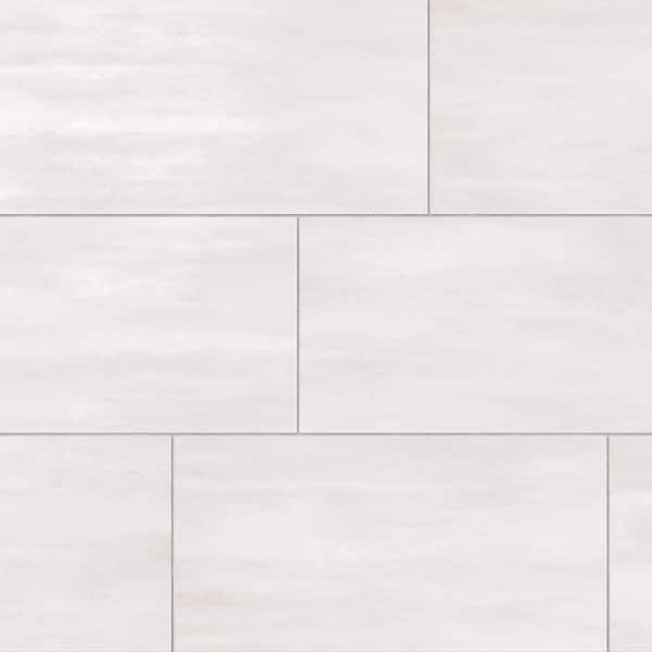 Corso Italia Ray White 12 in. x 24 in. Concrete Look Porcelain Floor and Wall Tile (15.50 sq. ft./Case)