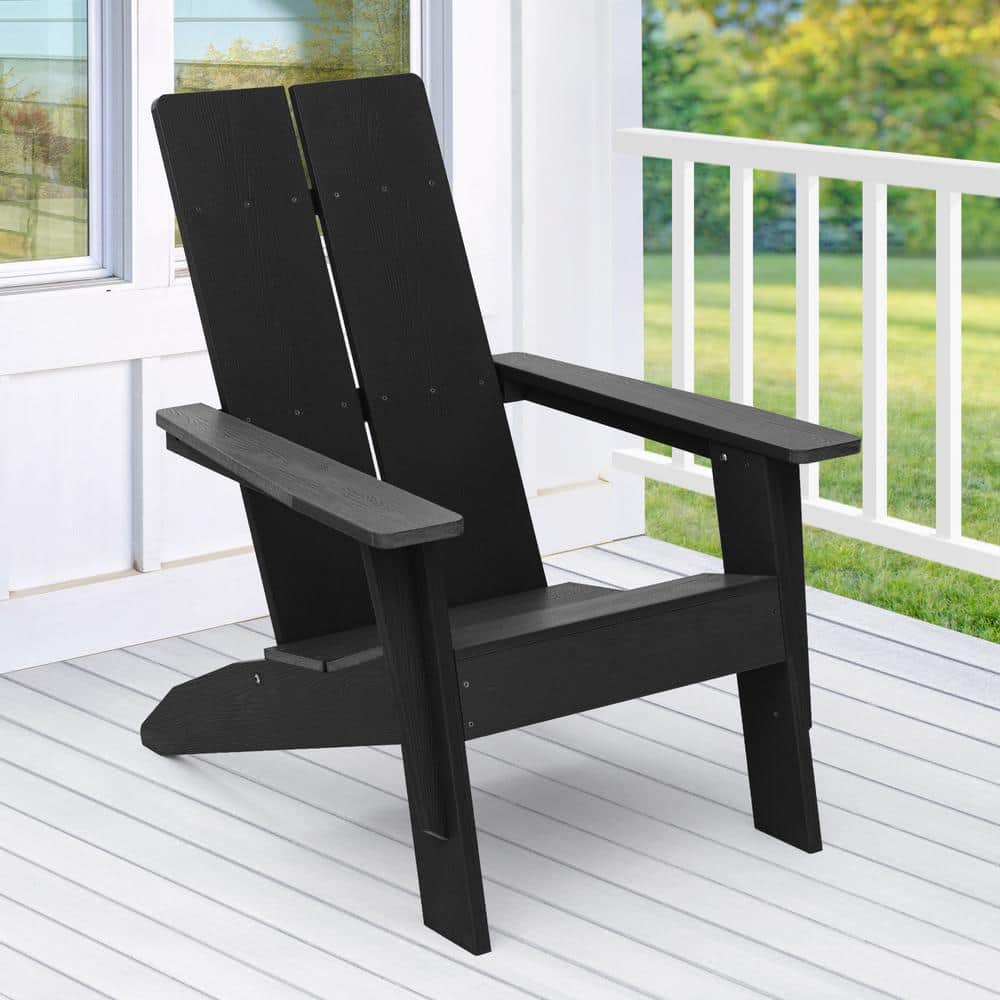 Sonkuki Black Adirondack Chair Patio Chair With Big Armrests Fire Pit   Sonkuki Plastic Adirondack Chairs R Qw M2 51 Bk 64 1000 