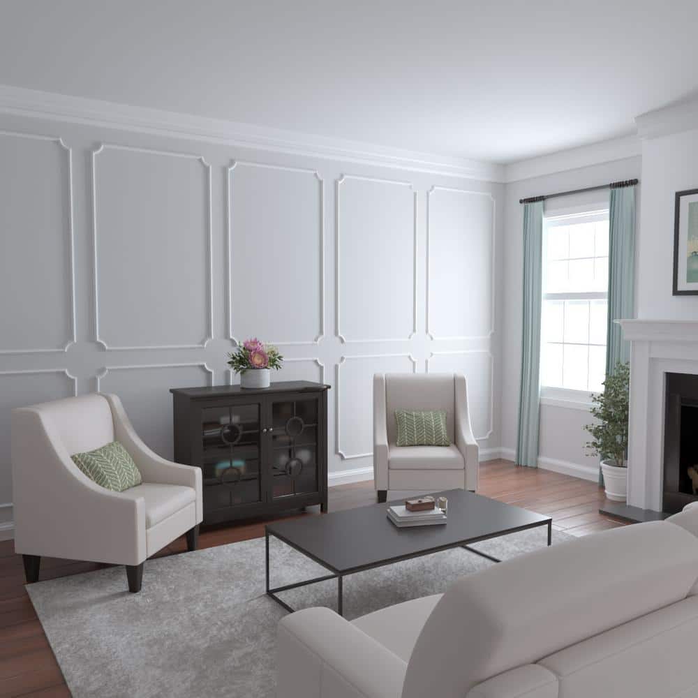 Primed White Polyurethane Panel Moulding for Walls